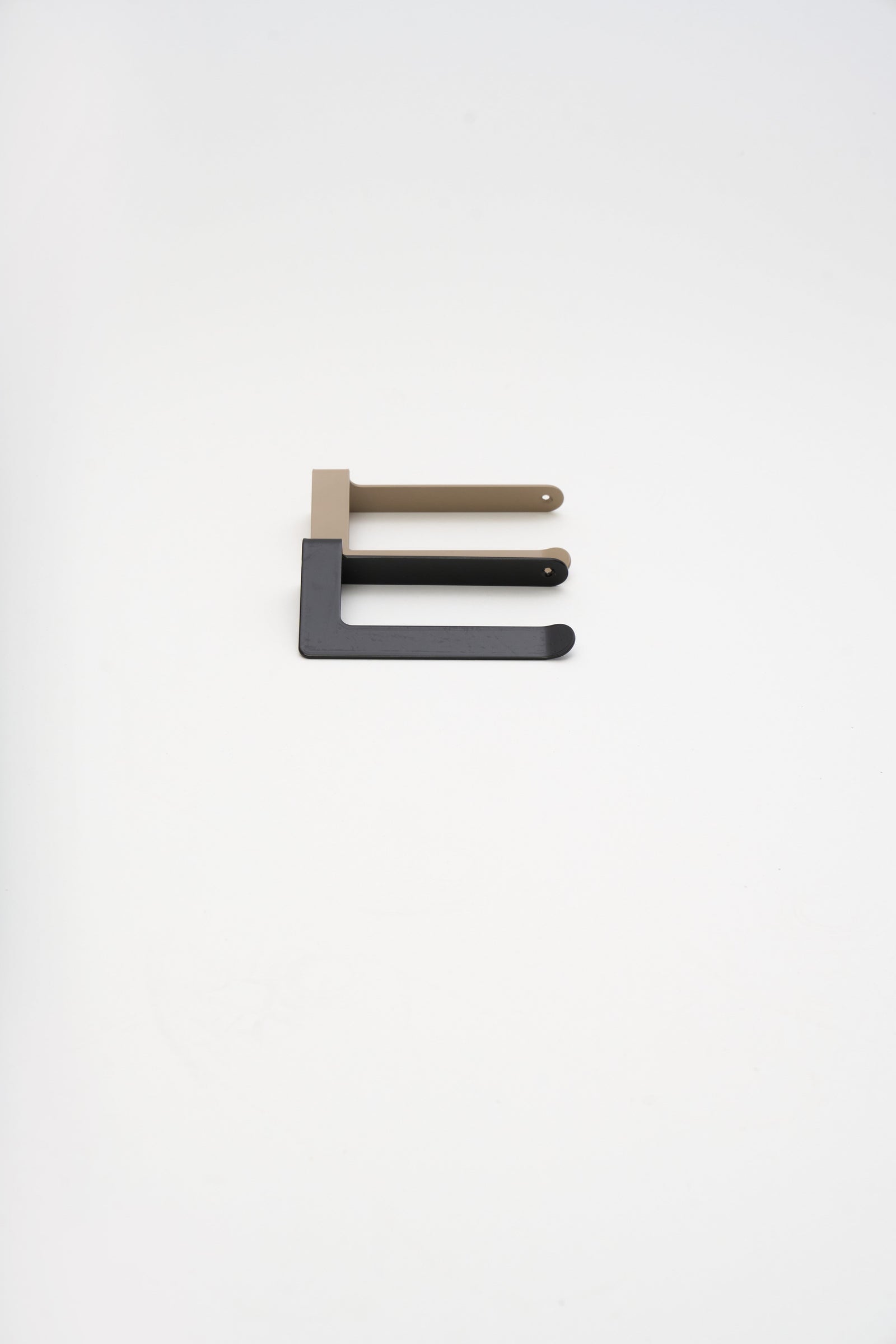 ATYP powder coated steel pieces laid out together in the studio
