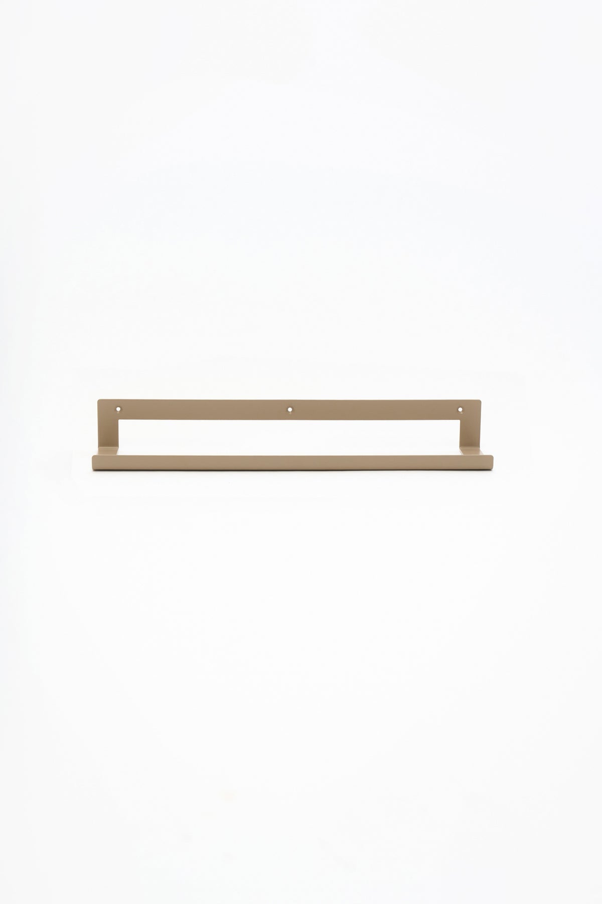 The ATYP towel shelf in powder coated steel, front studio shot