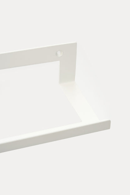 KANSO towel holder in Chalk powder coated steel, soft white, colour close-up