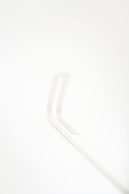 AIKI wall hook in Chalk powder coated steel, soft white, colour close-up