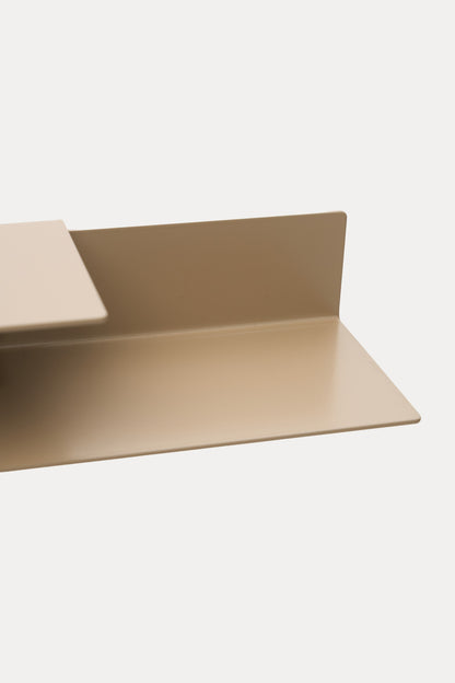 NYVE toilet paper holder in Linen powder coated steel, RAL 1019, warm beige, finish detail