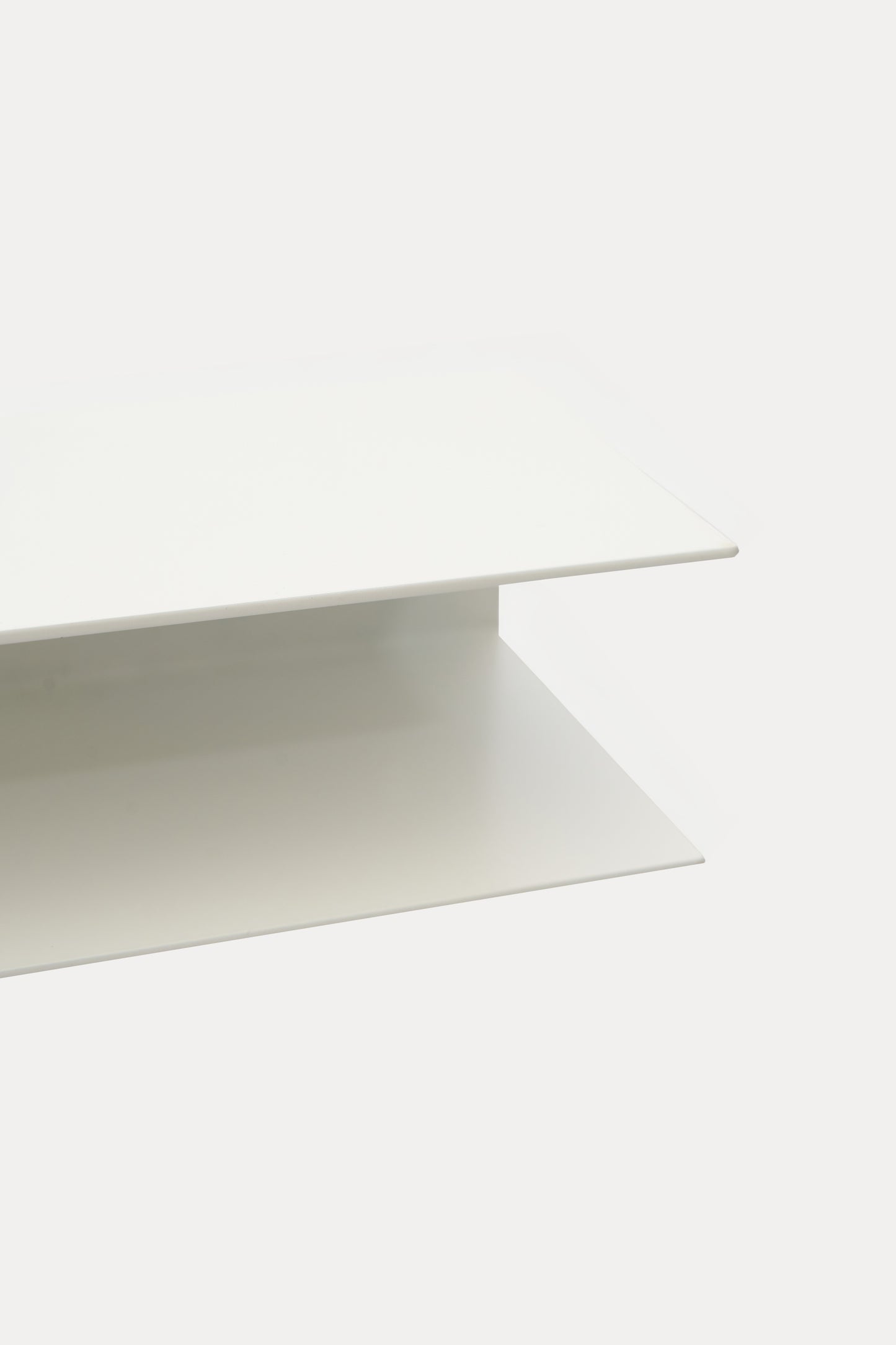 NYVE toilet paper holder in Chalk powder coated steel, RAL 9016, soft white, detail view, made in Slovakia