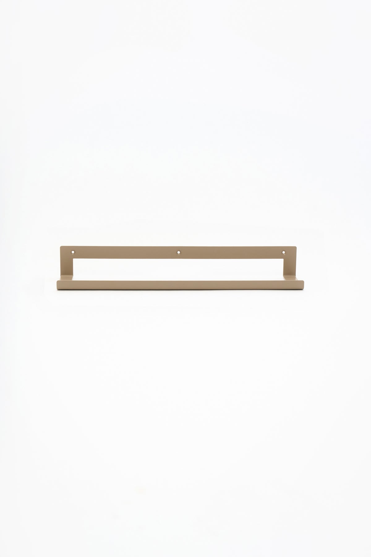KANSO towel holder in Linen powder coated steel, RAL 1019, warm beige, front view