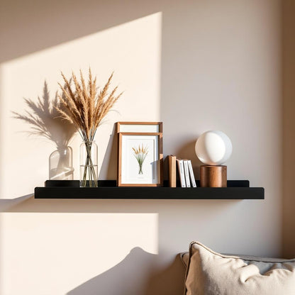 LUME Bedroom Shelf – a contemporary wall shelf that combines elegance and practicality, perfect for showcasing plants, organizing books, or enhancing room décor.