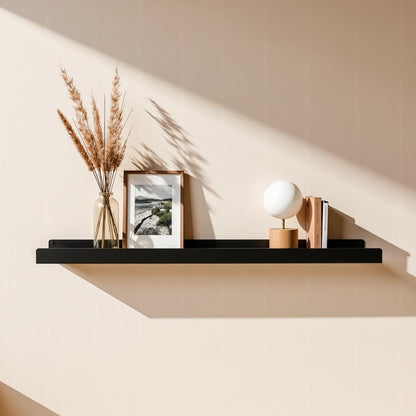 The LUME Bedroom Shelf showcasing its easy-to-install design, combining modern aesthetics with practical storage solutions.